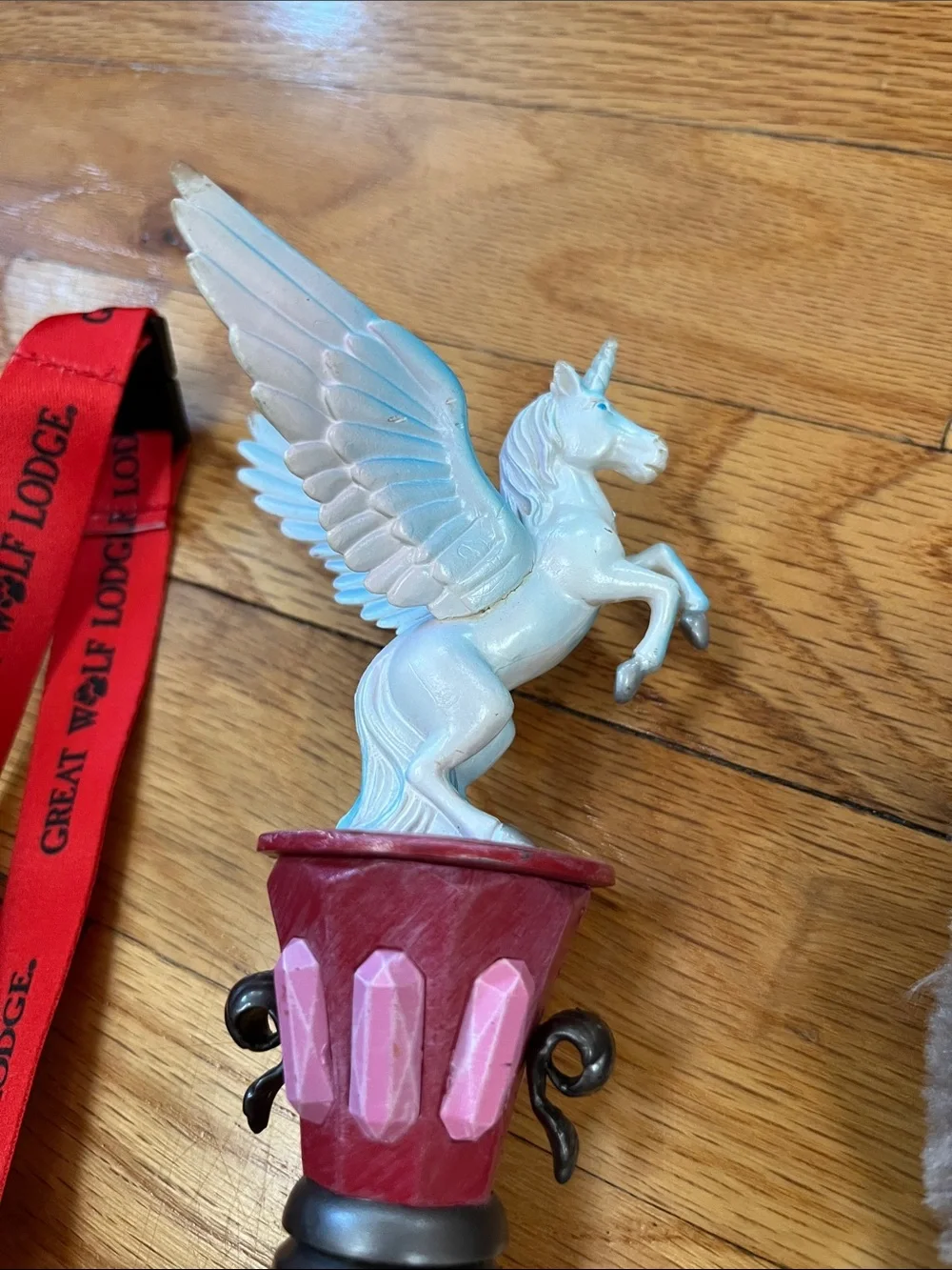 Wolf ears, lanyard and Pink Pegasus Wand - Great Wolf Lodge